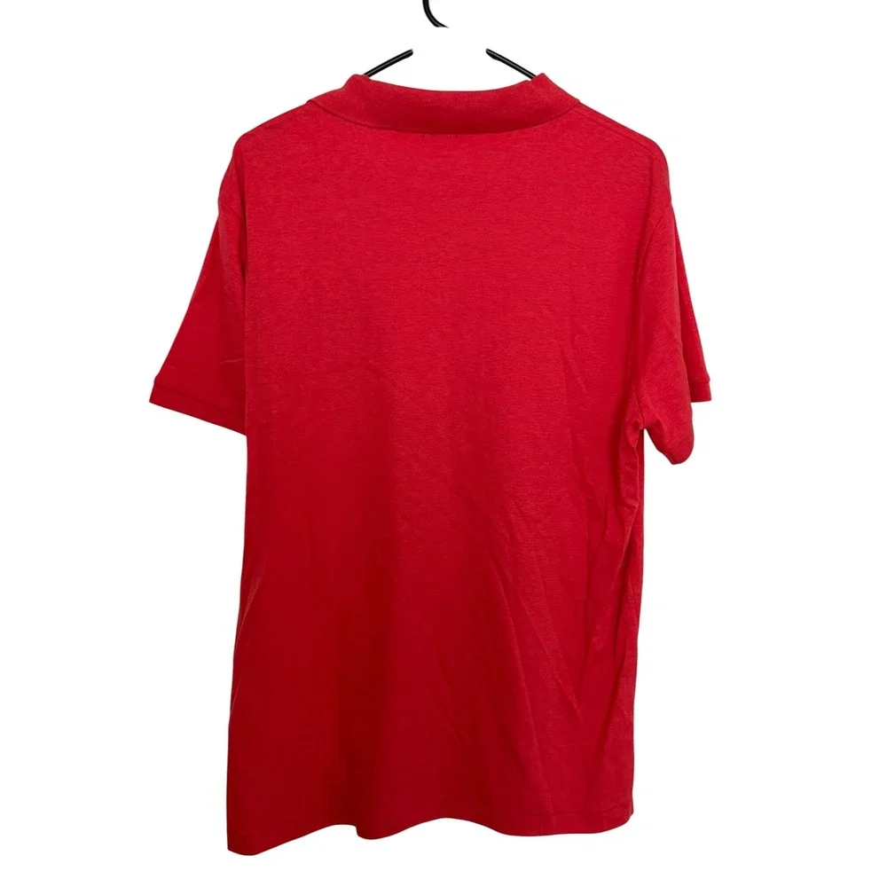 Polo Ralph Lauren Mens Custom Slim Fit Polo Shirt Red Rosette Heather Large NWT